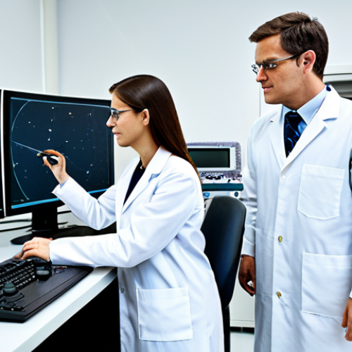 양자광학 응용 사례 - Quantum Key Distribution Lab**

"A modern, high-tech laboratory setting, featuring advanced optical ...