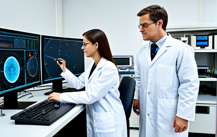 양자광학 응용 사례 - Quantum Key Distribution Lab**

"A modern, high-tech laboratory setting, featuring advanced optical ...